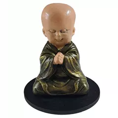 Buda Estatua Imagen Figura Decorativa Con Base De Madera - comprar online