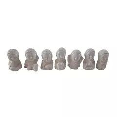 7 Mini Monjes Budas Yeso Para Decorar Y Pintar - Comenzando a Despertar