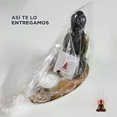 Porta Sahumerio Buda Hecho En Yeso Y Madera Con Vela en internet