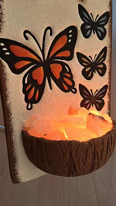 Lampara De Sal Colgante Artesanal Con Piedras Del Himalaya - comprar online