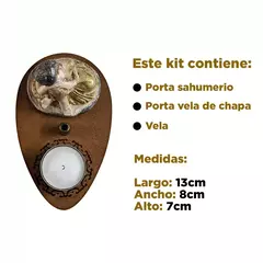 Porta Sahumerio con figura de Yeso - tienda online
