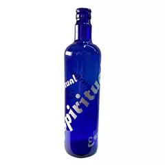 Botella Vidrio Azul Holisticas De Hooponopono Varios Diseños Frases - comprar online
