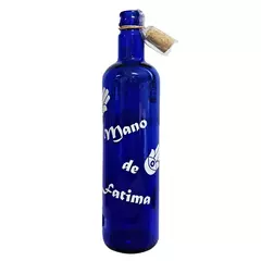 Botella De Vidrio Azul Con Corcho Agua Solar Varios Diseños - comprar online