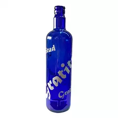 Imagen de Botella Vidrio Azul Holisticas De Hooponopono Varios Diseños Frases