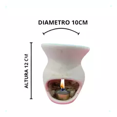 Hornito Copa De Ceramica 1 Cuerpo Para Esencias Aromaticas Grande en internet