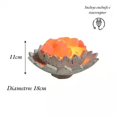 Lampara Flor De Loto Con Sal Del Himalaya Para Sanar Cualquier Ambiente - comprar online