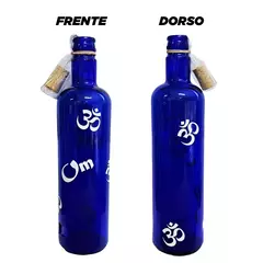 Imagen de Botella De Vidrio Azul Con Corcho Agua Solar Varios Diseños