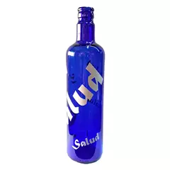 Botella Vidrio Azul Holisticas De Hooponopono Varios Diseños Frases - comprar online