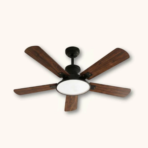 Ventilador de techo 70w, 5 apas de madera reversibles, con luz 36w, Fenergy - comprar online