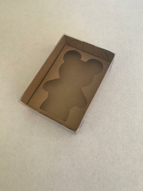CAIXA URSO M KRAFT 13X9X3,5CM PCTE COM 10