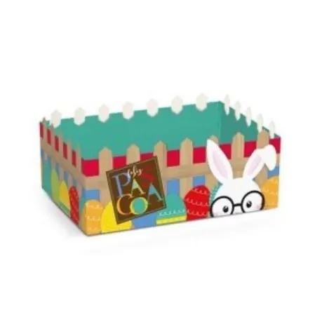 CESTA CERQUINHA PASCOA P 14x9x4,5cm PACOTE COM 10