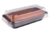 FORMA RETANGULAR G-220 PRETA COM TAMPA PET PACOTE C/10