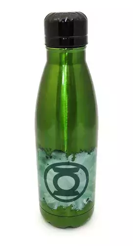 Botella de acero tapa a rosca Linterna verde - (LJ032)