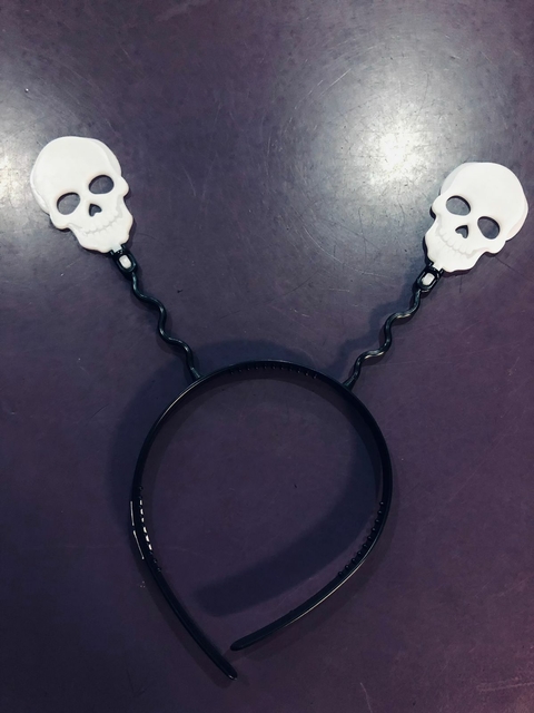 Vincha plastica con calaveras/fantasmitas - (017727)