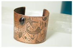 Brazalete Miró Cobre grabado al ácido - comprar online