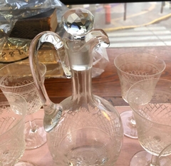 Juego de 6 copas con botellón de cristal - comprar online