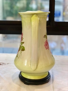 Jarrón - Jofaina antiguo con base de madera en internet