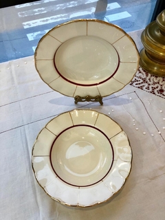 Juego de 6 platos hondos Grindley Creampetal England - comprar online