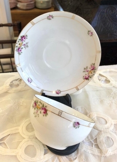 Jugo de 4 dúos de té fina porcelana noritake Made in Japan