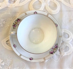 Jugo de 4 dúos de té fina porcelana noritake Made in Japan - Silvina Antiguedades