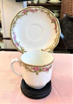 Dúos de café de porcelana Limoges U.C. France