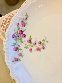 Juego de plato masitero con 6 platos de postre porcelana Bavaria Germany