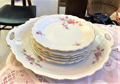 Juego de plato masitero con 6 platos de postre porcelana Bavaria Germany - comprar online