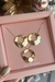 Conjunto orgânico redondo banhado em ouro 18k
