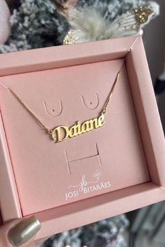 Cordão nome daiane banhado em ouro 18k