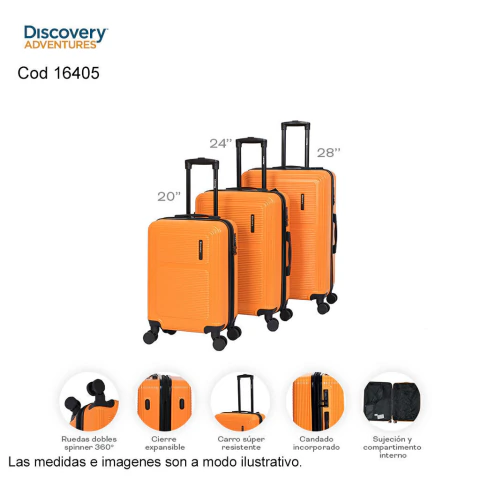 Set de Valijas x 3 DISCOVERY Cod 16405