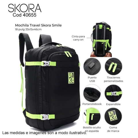 Mochila de Viaje SKORA Cod 40655