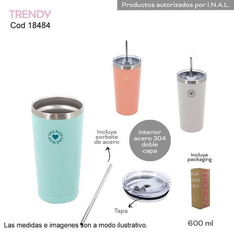 VASO TERMICO TRENDY 600ML COD.18484
