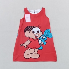 Vestido Mônica Trapézio Vermelho monica turma da monica infantil