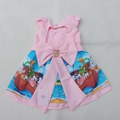 Vestido Arca de Noé Rosa Perolas Infantil Festa Luxo Luxinho - comprar online