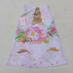 vestido unicornio trapezio rosa - comprar online