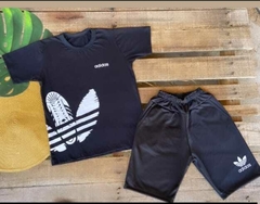 Conjunto infantil masculino menino Marcas com manguinha adidas