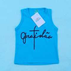 Blusa regata gratidão