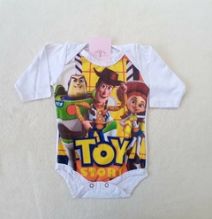 Body toy story meia manga infantil bebe mesversario