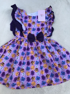 Vestido Bolofofos Roxo infantil festa bolofofo