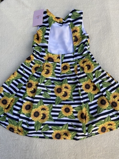 vestido girassol infantil festa flores girasol - comprar online