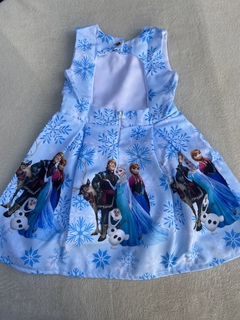 Vestido Frozen Azul infantil festa en internet