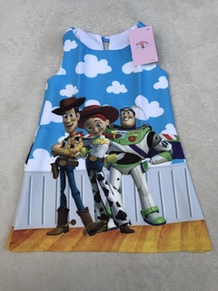 Vestido Toystory infantil trapezio festa toy story