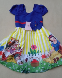 Vestido Branca de Neve infantil Festa casual