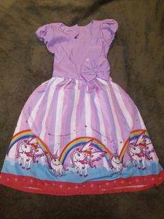 Vestido Unicornio Lilas Infantil Festa