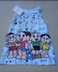 Vestido Turma da Mônica Trapézio Gibi infantil