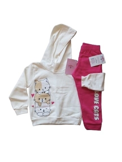 Conjunto Moletom Infantil Gatinho calça e casaco inverno - buy online