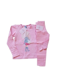 Conjunto infantil de frio inverno rosa 2/3 anos