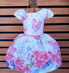 Vestido Borboleta luxinho rodado infantil