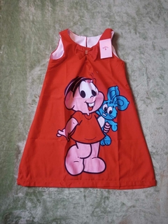 Vestido Mônica Trapézio Vermelho monica turma da monica infantil - comprar online