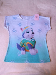 BLUSA SKYE PATRULHA CANINA SUBLIMADA ROSA E EVEREST MAE E FILHA na internet